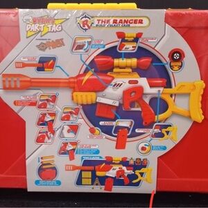 The Hanger Dart Tag Blaster - Red, Yellow, and White